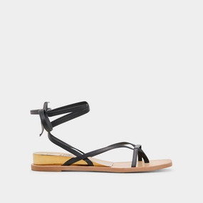 RUDIE SANDALS BLACK LEATHER