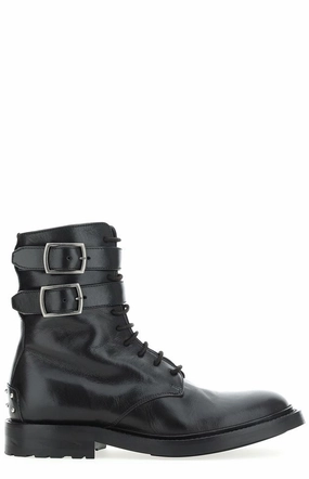 Saint Laurent Army Double Buckle Boots