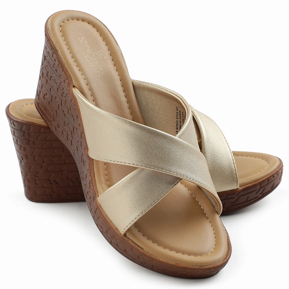 Senorita Beige Casual Wedge Heel Sandal For Women LDF-25 By Liberty