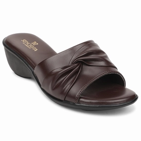 Senorita Brown Casual Wedge Heel Sandal For Women JFL-37 By Liberty