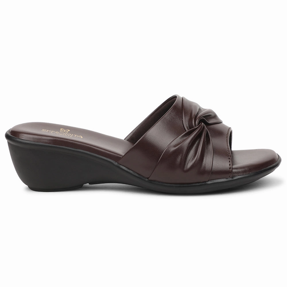 Senorita Brown Casual Wedge Heel Sandal For Women JFL-37 By Liberty