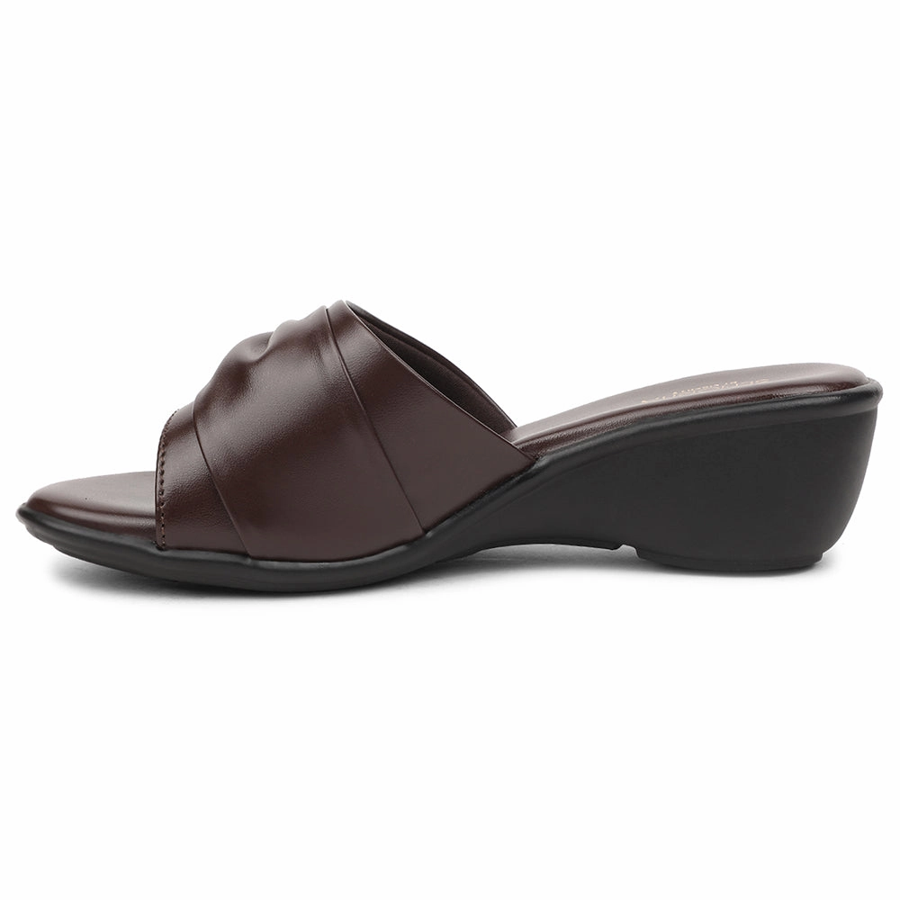 Senorita Brown Casual Wedge Heel Sandal For Women JFL-37 By Liberty