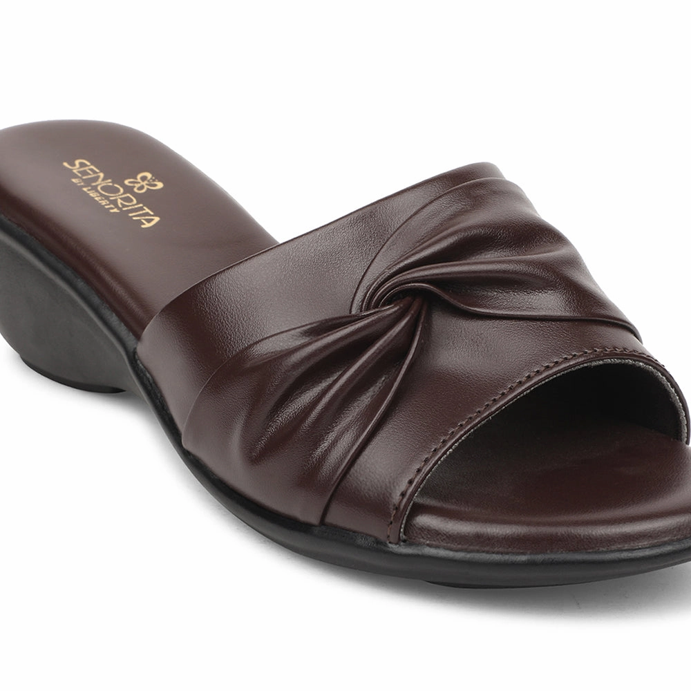 Senorita Brown Casual Wedge Heel Sandal For Women JFL-37 By Liberty