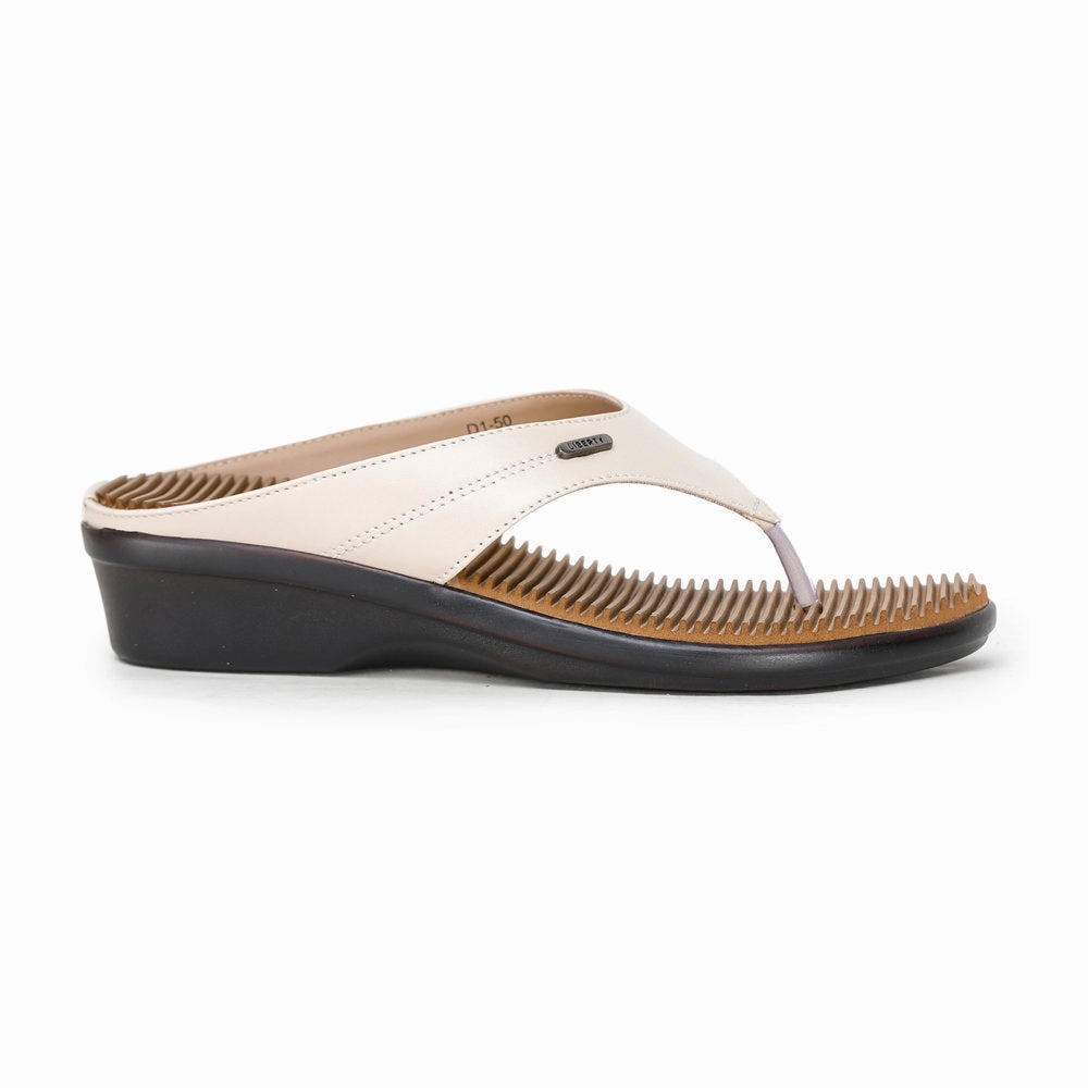 Senorita Casual (Beige) Slipper For Women D1-50 By Liberty