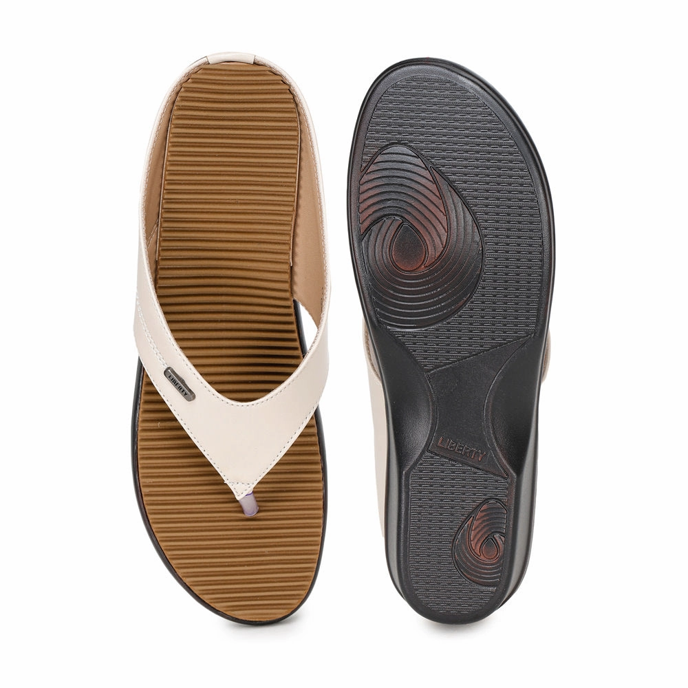 Senorita Casual (Beige) Slipper For Women D1-50 By Liberty
