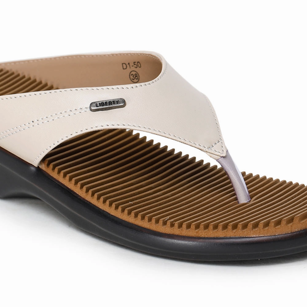 Senorita Casual (Beige) Slipper For Women D1-50 By Liberty