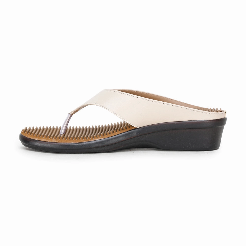 Senorita Casual (Beige) Slipper For Women D1-50 By Liberty