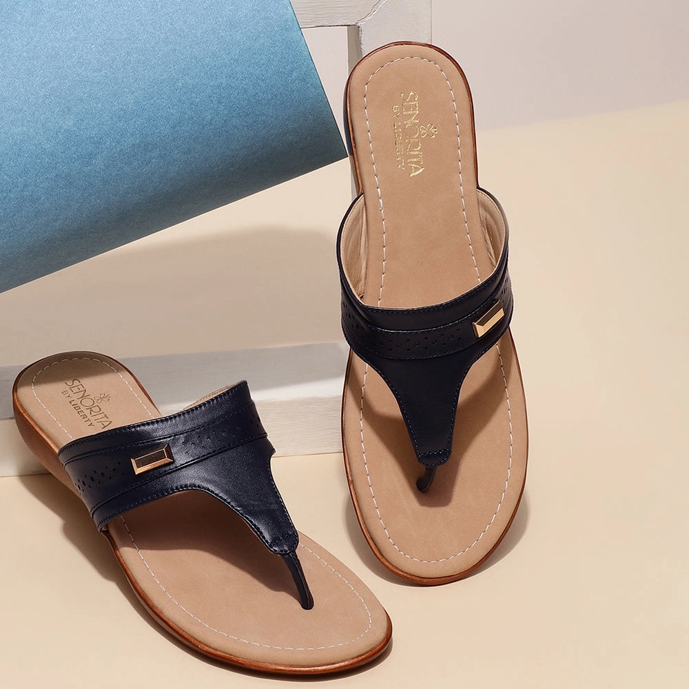Senorita Casual (Blue) Slipper For Women MMJ-101 By Liberty