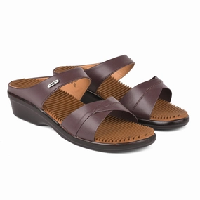 Senorita Casual (Brown) Slippers For Women LAF-1025 By Liberty
