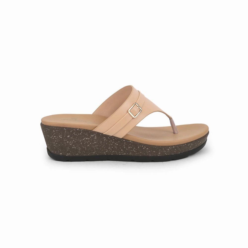 Senorita Casual Slipper For Ladies (Cream) DZL-861 By Liberty