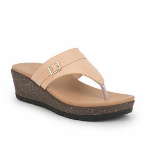 Senorita Casual Slipper For Ladies (Cream) DZL-861 By Liberty
