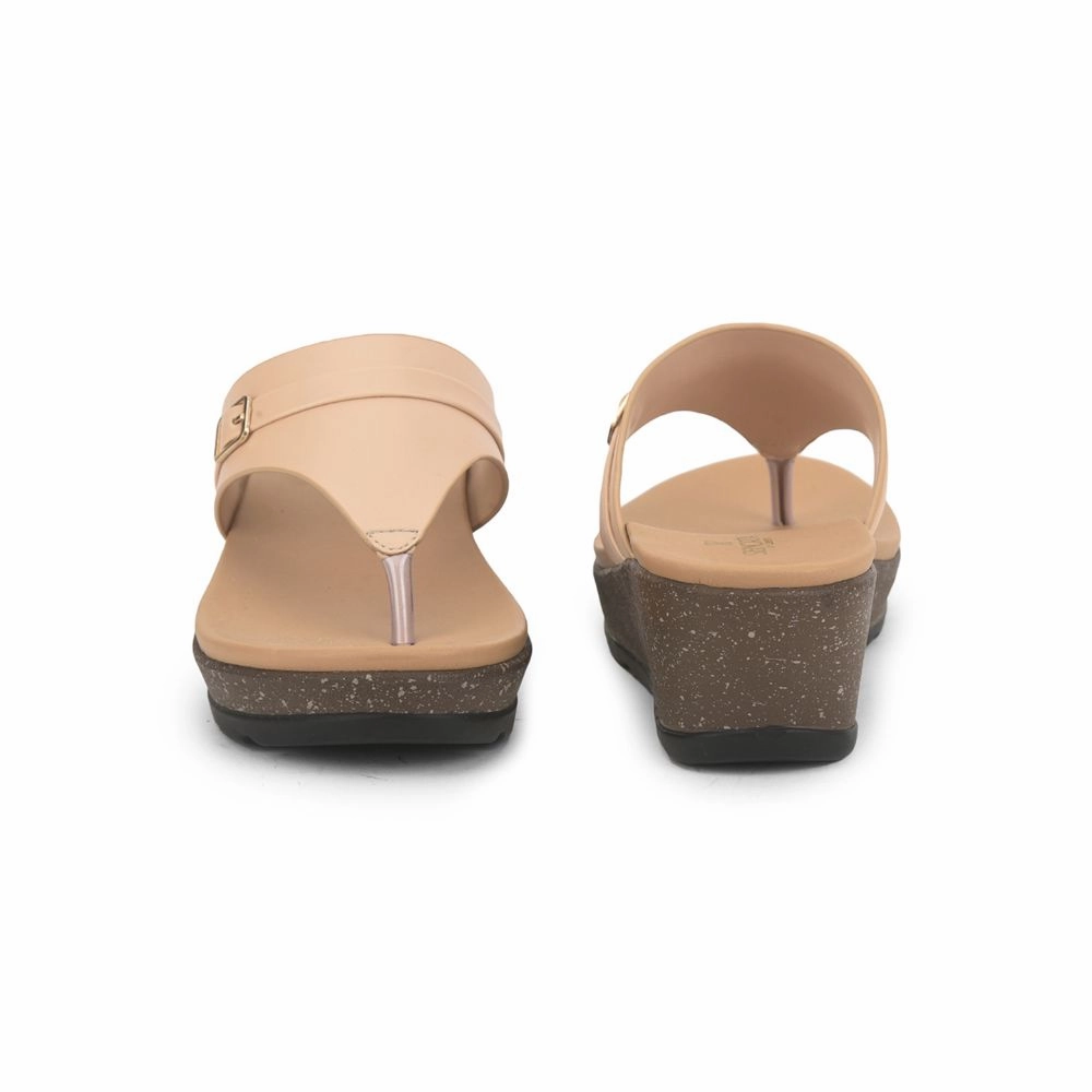 Senorita Casual Slipper For Ladies (Cream) DZL-861 By Liberty
