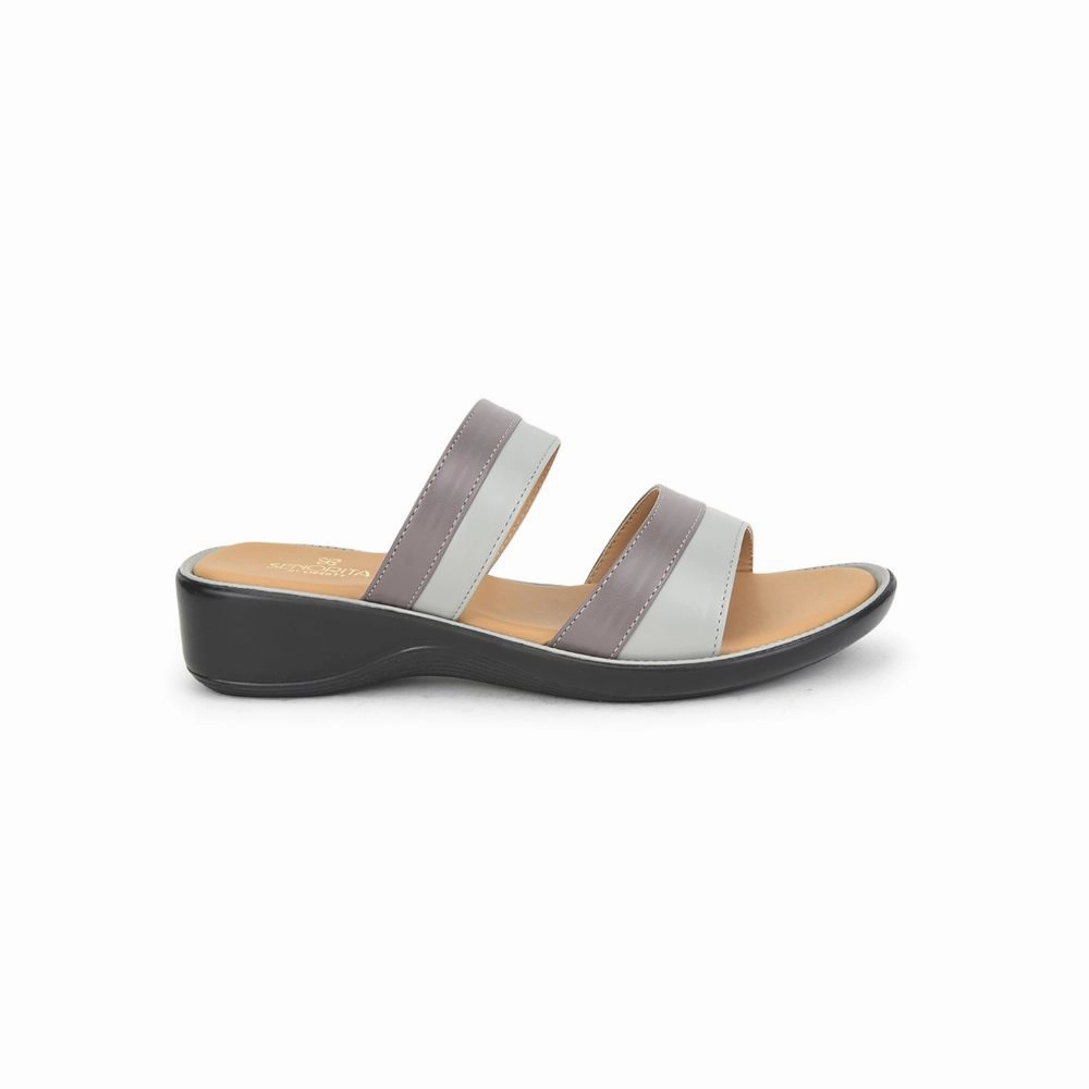 Senorita Casual Slippers For Ladies (Grey) DZL-870 By Liberty