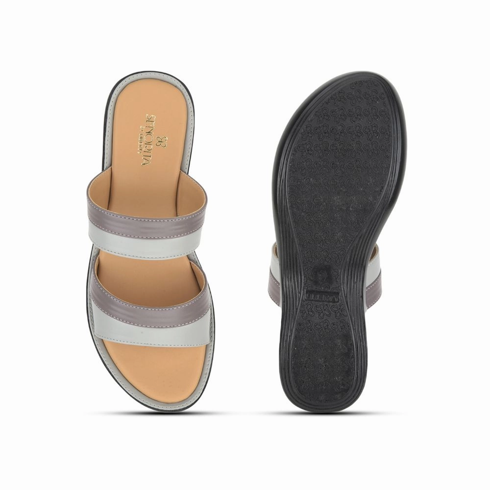 Senorita Casual Slippers For Ladies (Grey) DZL-870 By Liberty