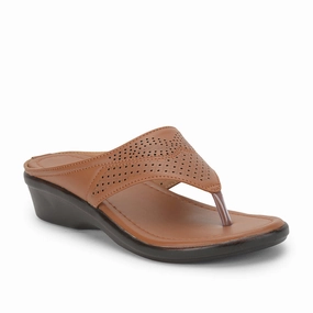 Senorita Casual (Tan) Slipper For Ladies LAF-1103 By Liberty