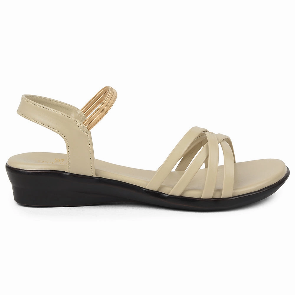 Senorita Cream Casual Sandal For Women JFL-39 By Liberty