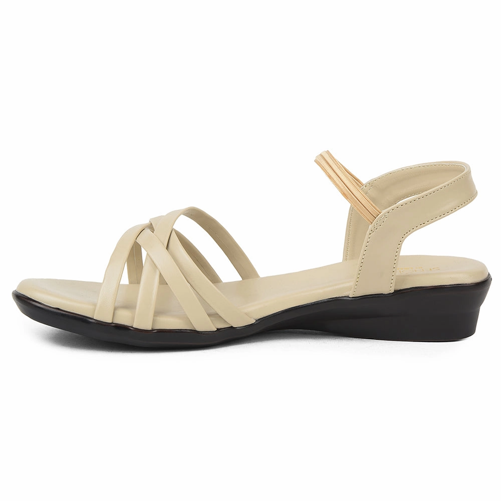 Senorita Cream Casual Sandal For Women JFL-39 By Liberty