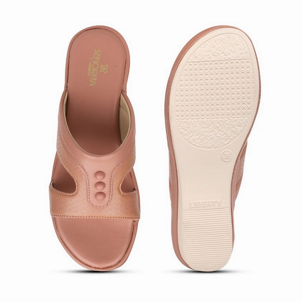 Senorita Peach Casual Slipper For Women SGL-2 By Liberty