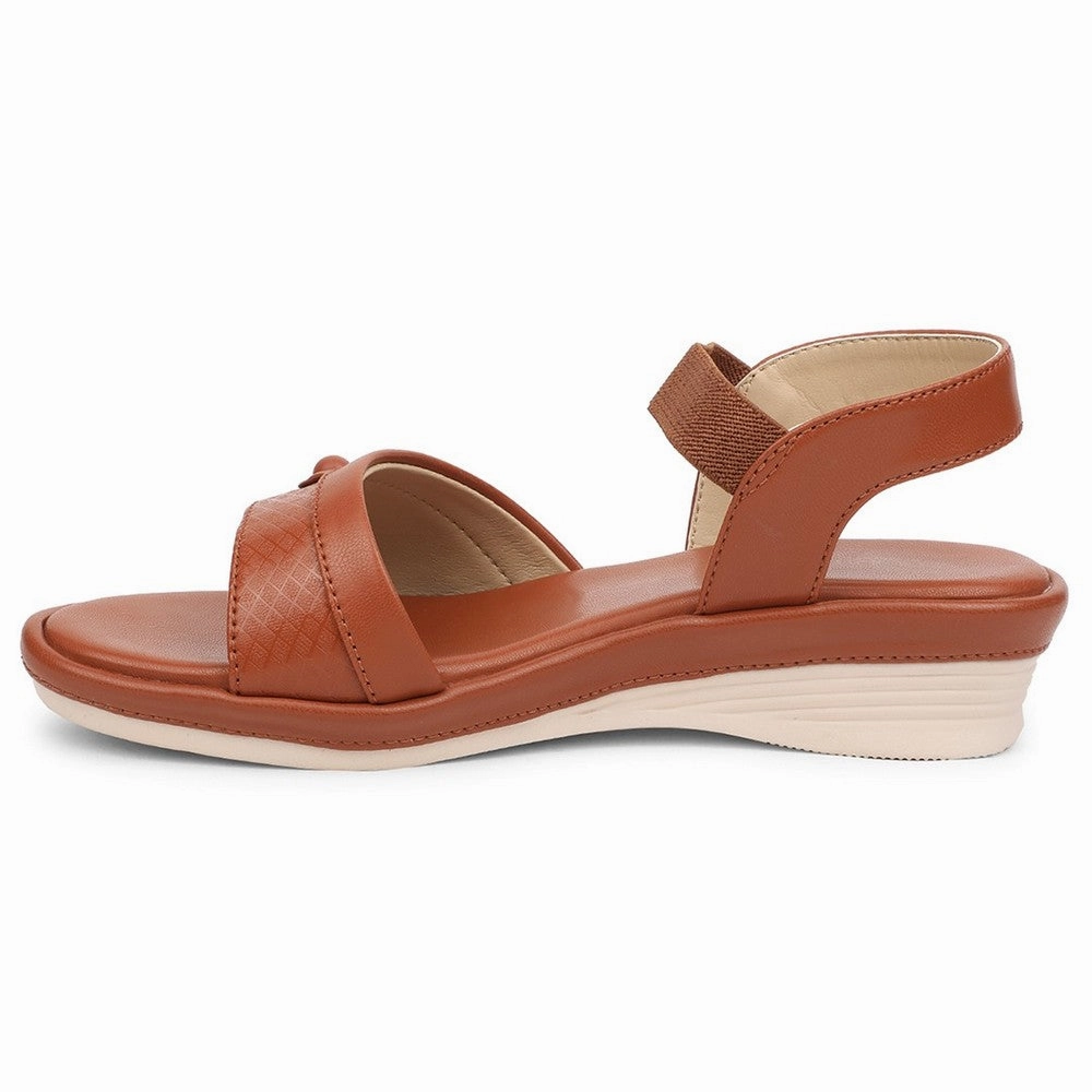 Senorita Tan Casual Wedge Heel Sandal For Women SGL-1 By Liberty