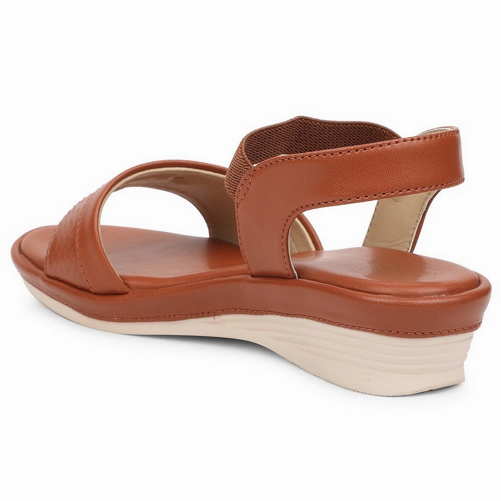 Senorita Tan Casual Wedge Heel Sandal For Women SGL-1 By Liberty