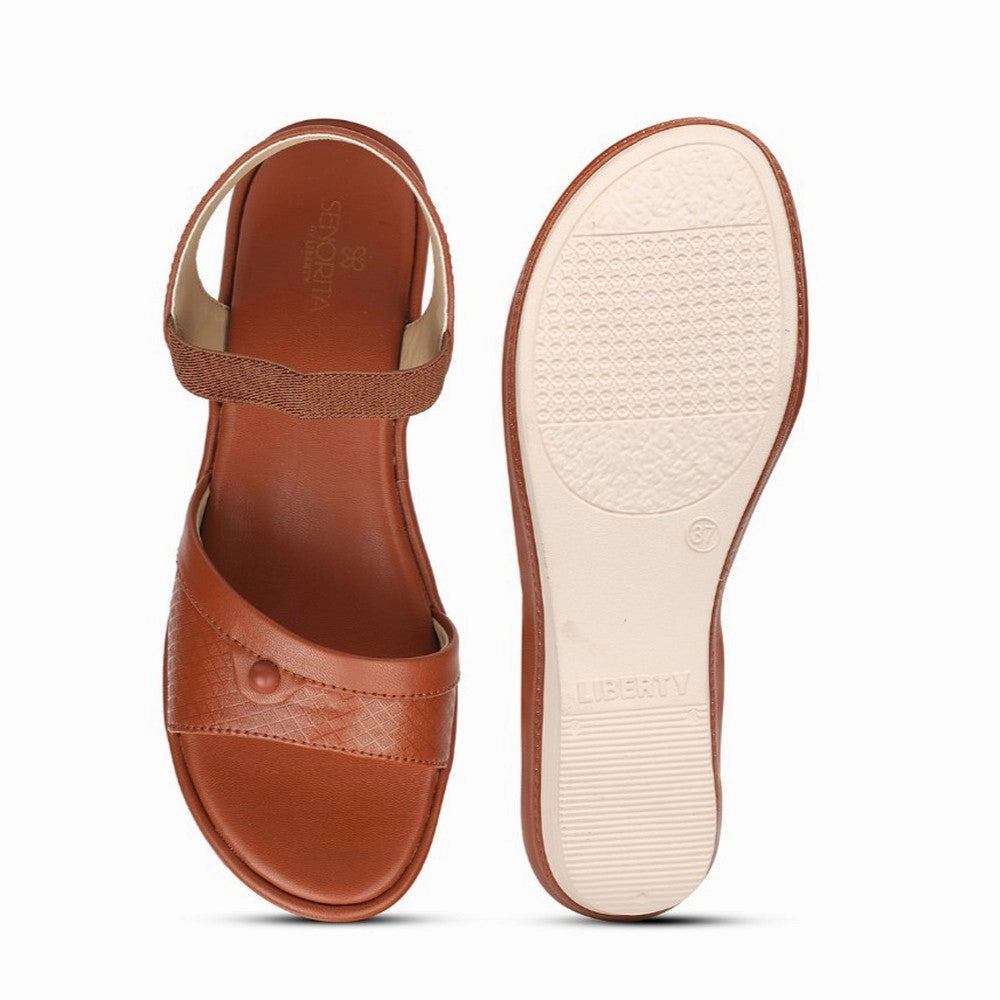Senorita Tan Casual Wedge Heel Sandal For Women SGL-1 By Liberty