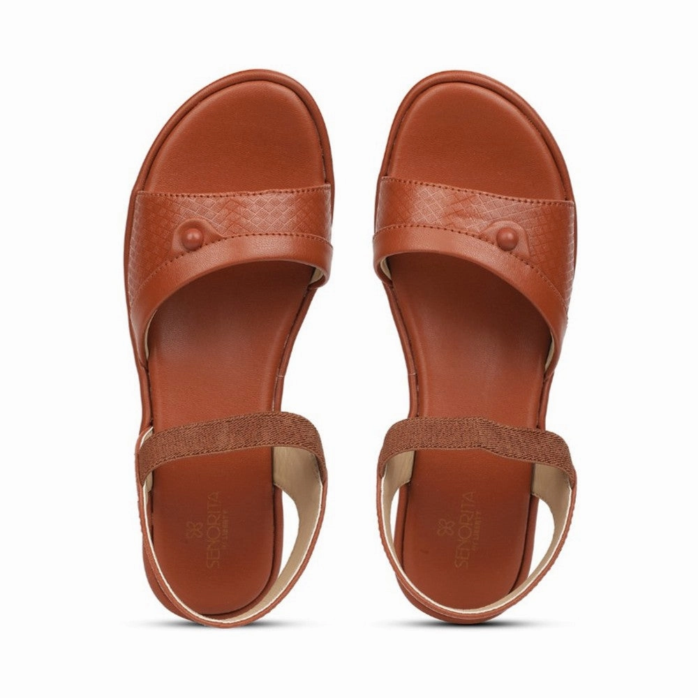 Senorita Tan Casual Wedge Heel Sandal For Women SGL-1 By Liberty