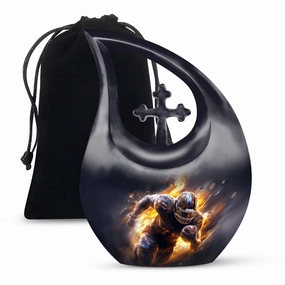 Sports Memorial - The Cross Drop Urn for Life's Final Quarter