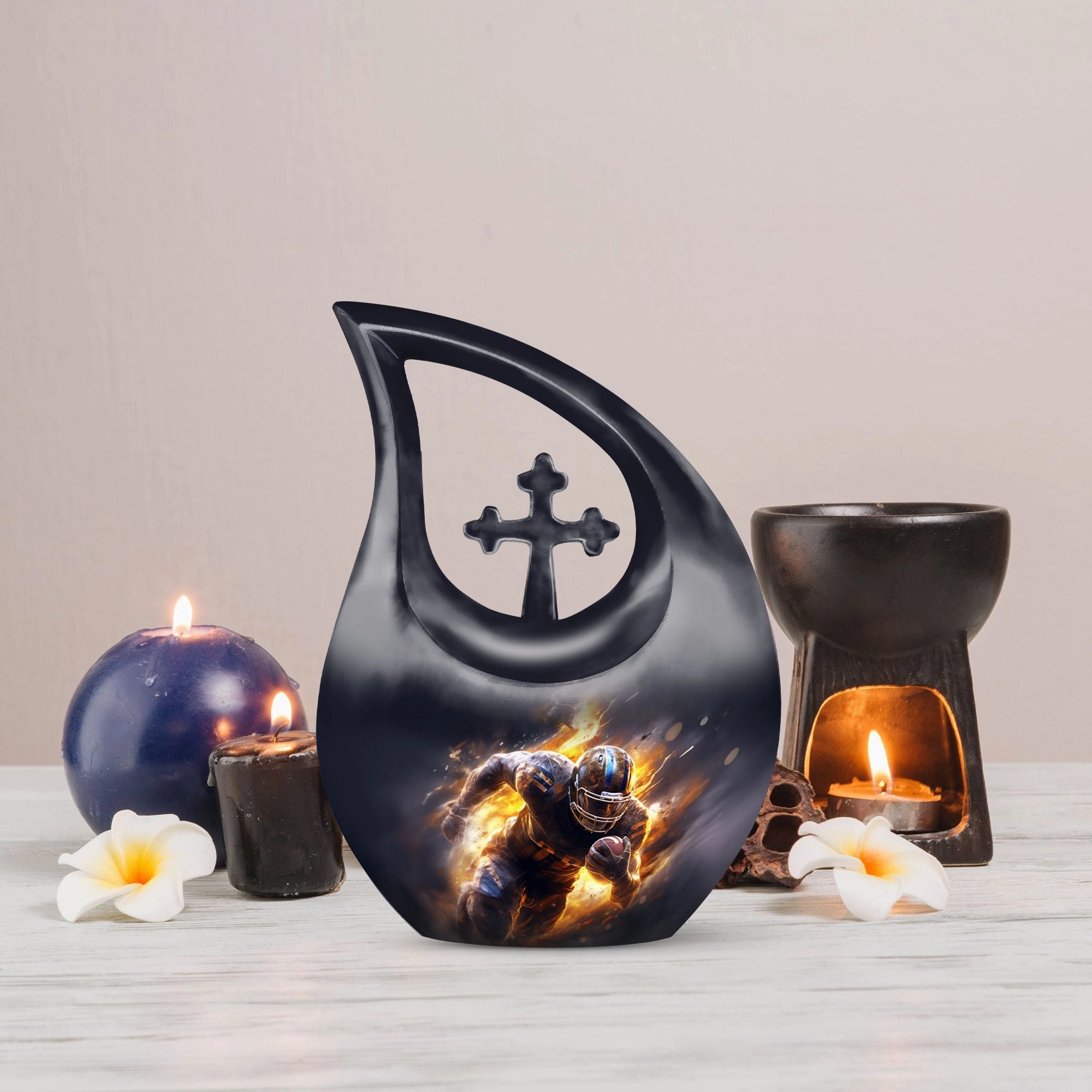 Sports Memorial - The Cross Drop Urn for Life's Final Quarter