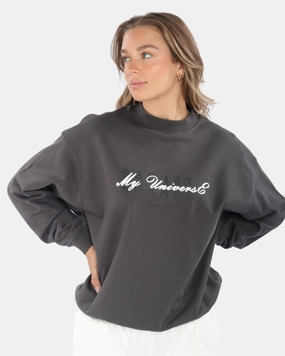 SSS MIRAGE LOGO CREWNECK ASPHALT