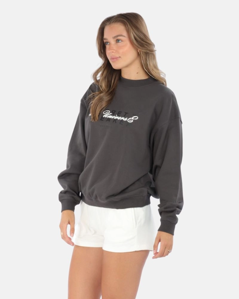 SSS MIRAGE LOGO CREWNECK ASPHALT