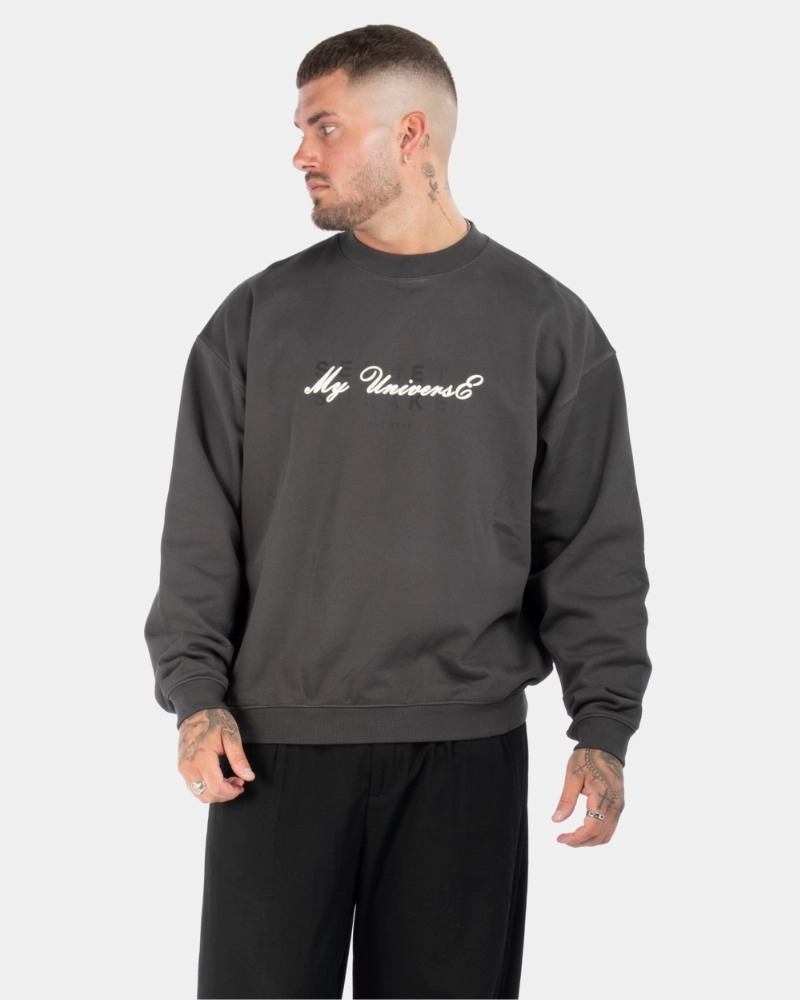 SSS MIRAGE LOGO CREWNECK ASPHALT