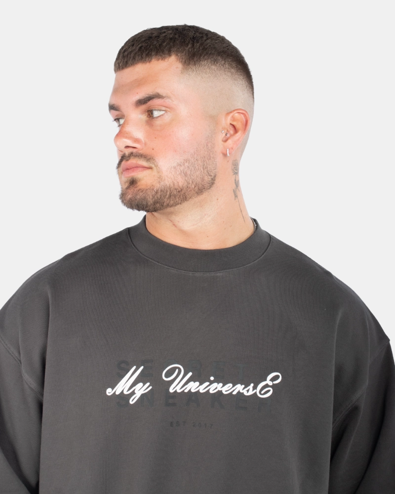 SSS MIRAGE LOGO CREWNECK ASPHALT