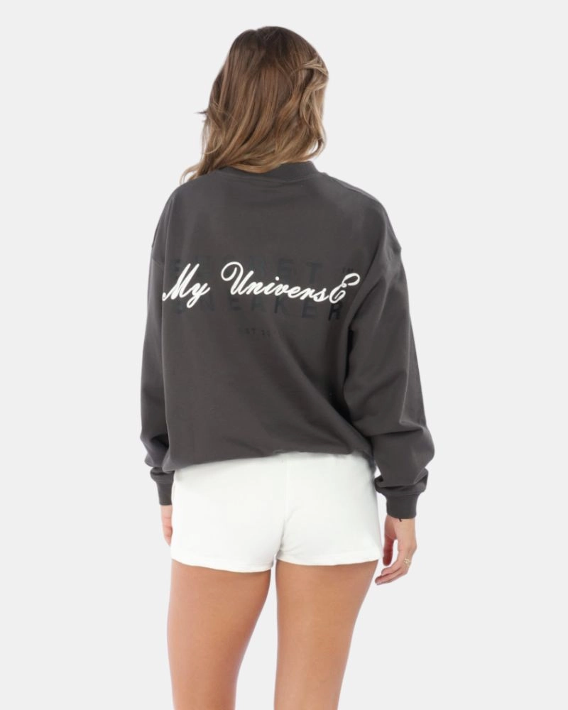 SSS MIRAGE LOGO CREWNECK ASPHALT