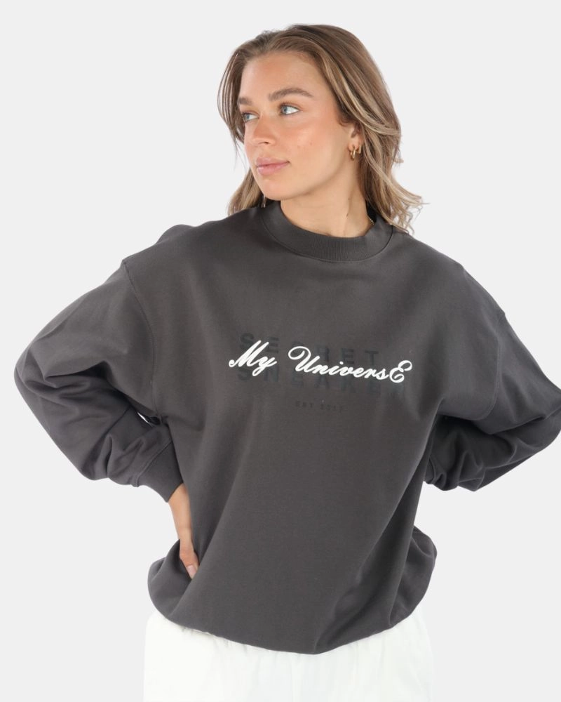 SSS MIRAGE LOGO CREWNECK ASPHALT