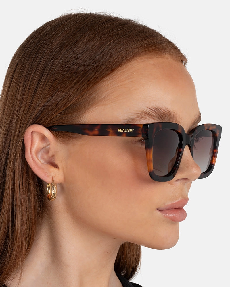 SSS MONACO LOGO SUNGLASSES TORTOISE