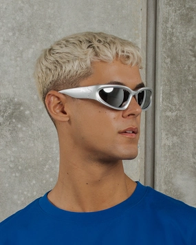 SSS REALISM AURON Y2K SUNGLASSES MIRROR LENS SILVER