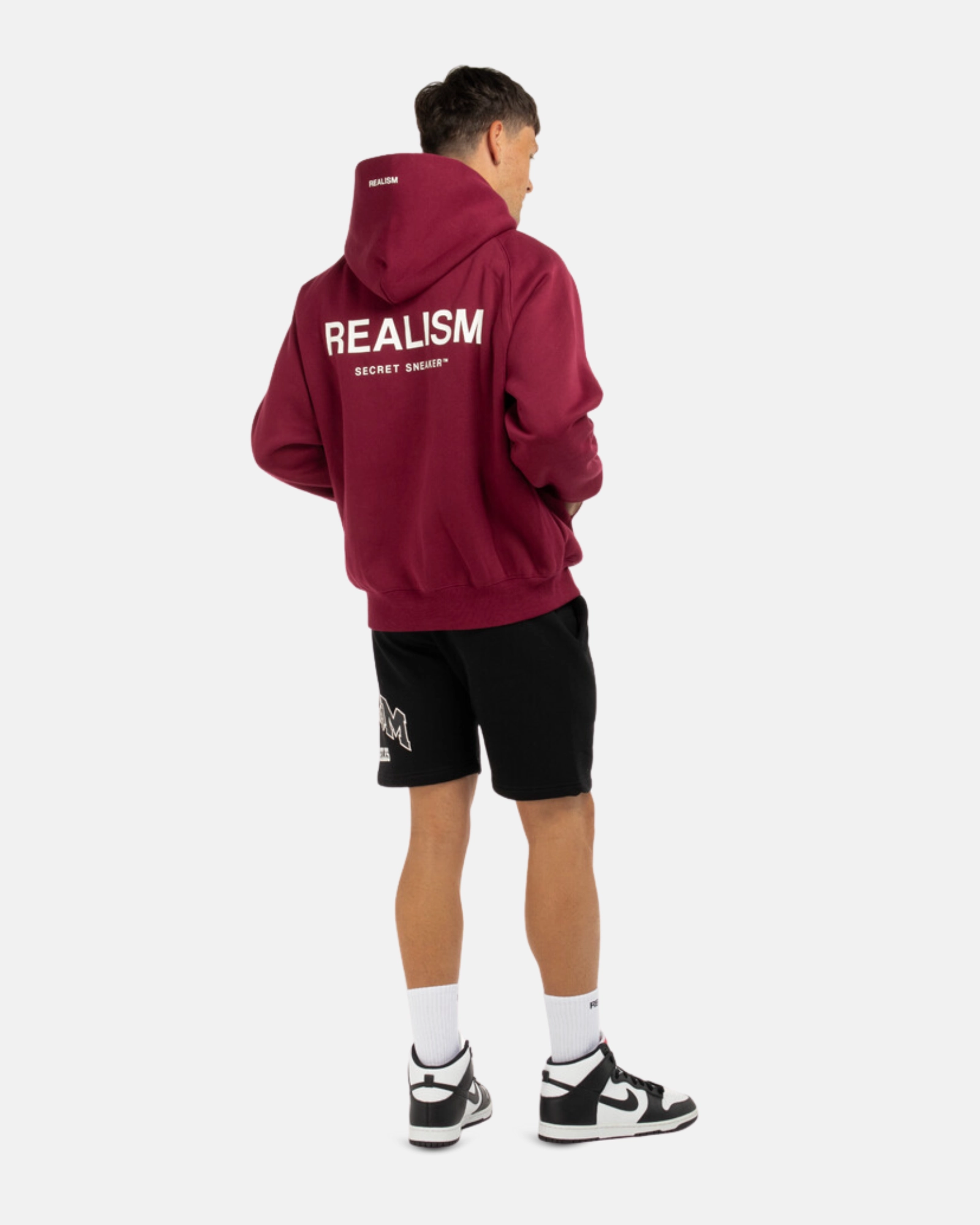 SSS REALISM BACK LOGO HOODIE CARMINE RED