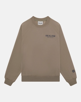 SSS REALISM BACK LOGO REFLECTIVE CREWNECK CEMENT