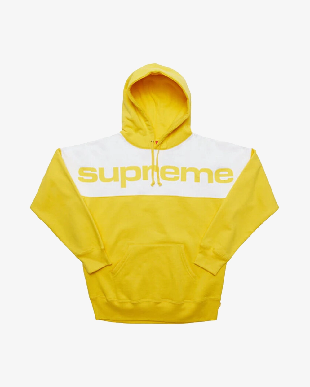 SUPREME FW17 BLOCKED YELLOW HOODIE (NEW)