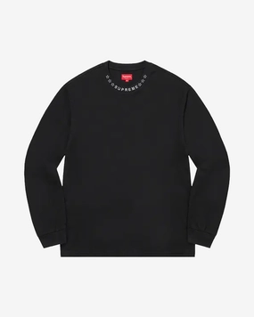 SUPREME FW21 STARS COLLAR LONG SLEEVE BLACK
