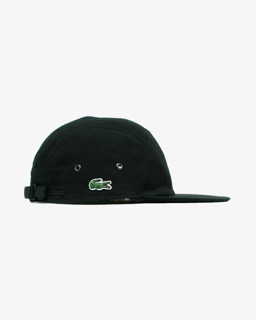 SUPREME LACOSTE PIQUE BLACK KNIT CAMP CAP