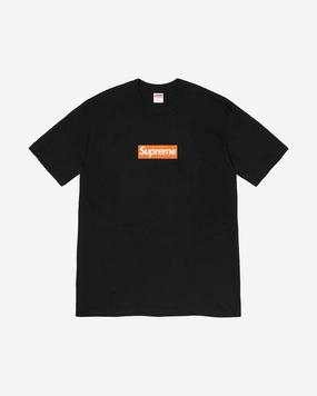 SUPREME SAN FRANCISCO ORANGE BOX LOGO BLACK TEE (NEW)