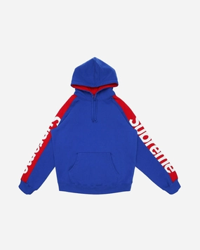 SUPREME SS18 SIDELINE BLUE RED HOODIE (NEW)