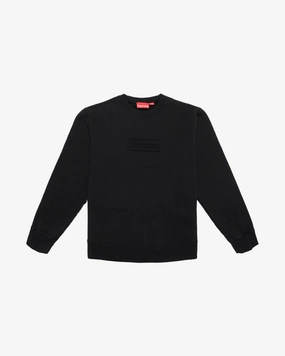 SUPREME SS20 CUT OUT BOX LOGO BLACK CREWNECK (NEW)