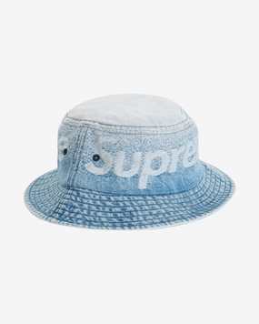 SUPREME SS22 FADE JACQUARD DENIM BLUE CRUSHER