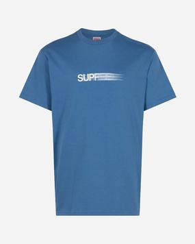 SUPREME SS23 MOTION LOGO FADED BLUE TEE