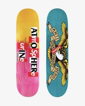 SUPREME X ANTIHERO FW20 YELLOW/PINK TEAL SKATEBOARD DECK