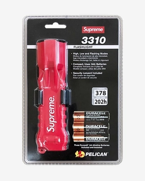 SUPREME X PELICAN RED 3310 FLASHLIGHT (NEW)