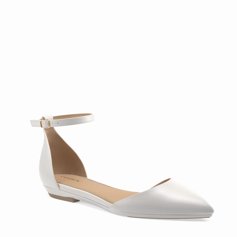 The D'Orsay - White Satin   Stiletto Heel Kit 4 White