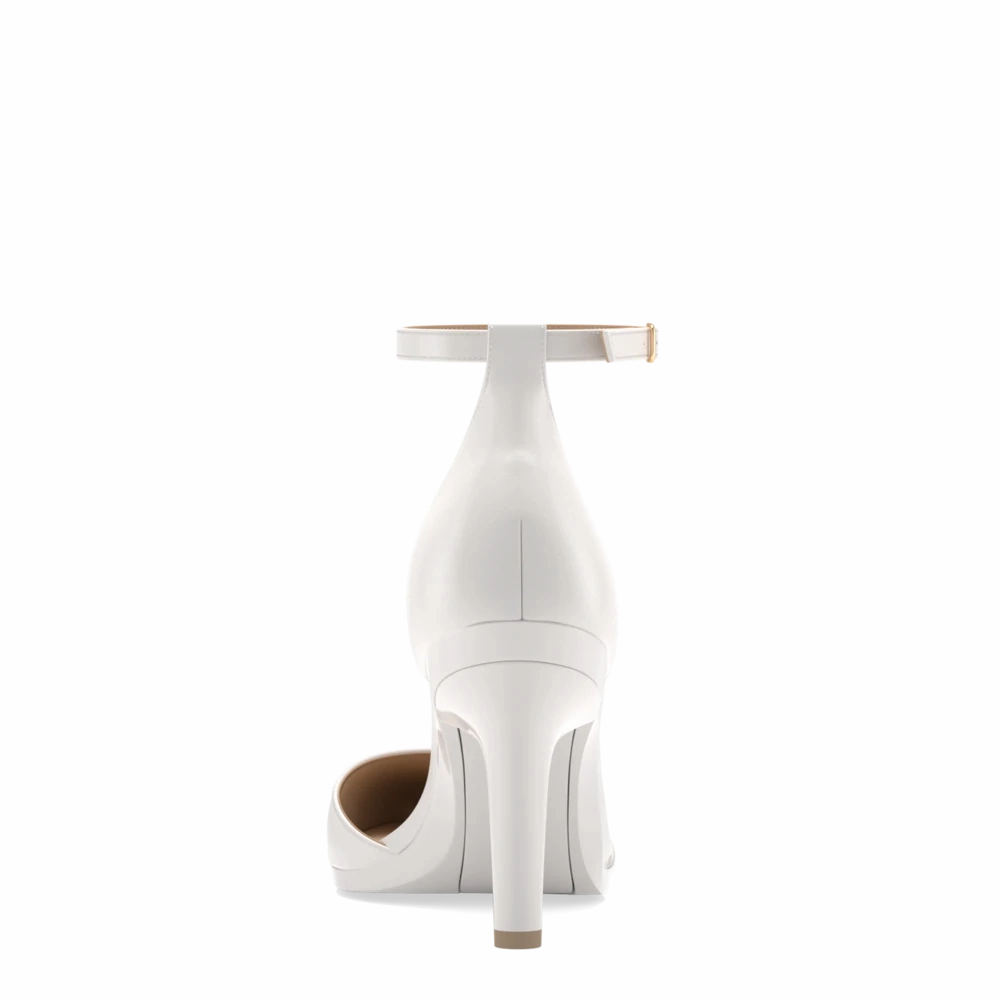 The D'Orsay - White Satin   Stiletto Heel Kit 4 White